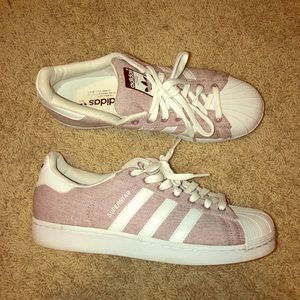 Adidas Superstars - light pink size 10